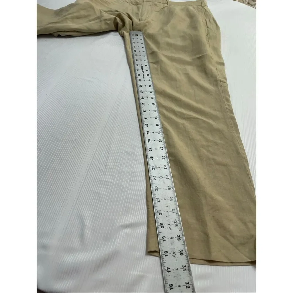Polo By Ralph Lauren Men’s Vintage Linen Flat Front Pants Size 40 X 30